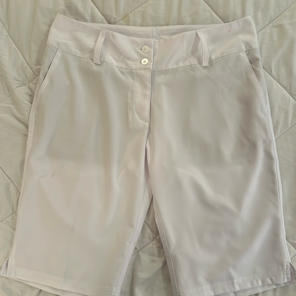 Adidas ClimaLite Women’s Size 10 White Bermuda Shorts